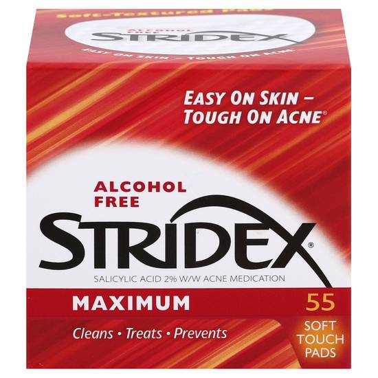 Stridex Maximum Strength 2% Salicylic Acid Acne Pads (55 pads)