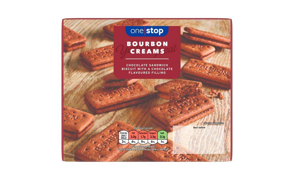 One Stop Bourbon Creams Biscuits 296g (393006)