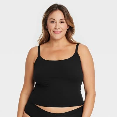 Auden Luxe 4-way Stretch Cami Tank Top, Women, M, Black
