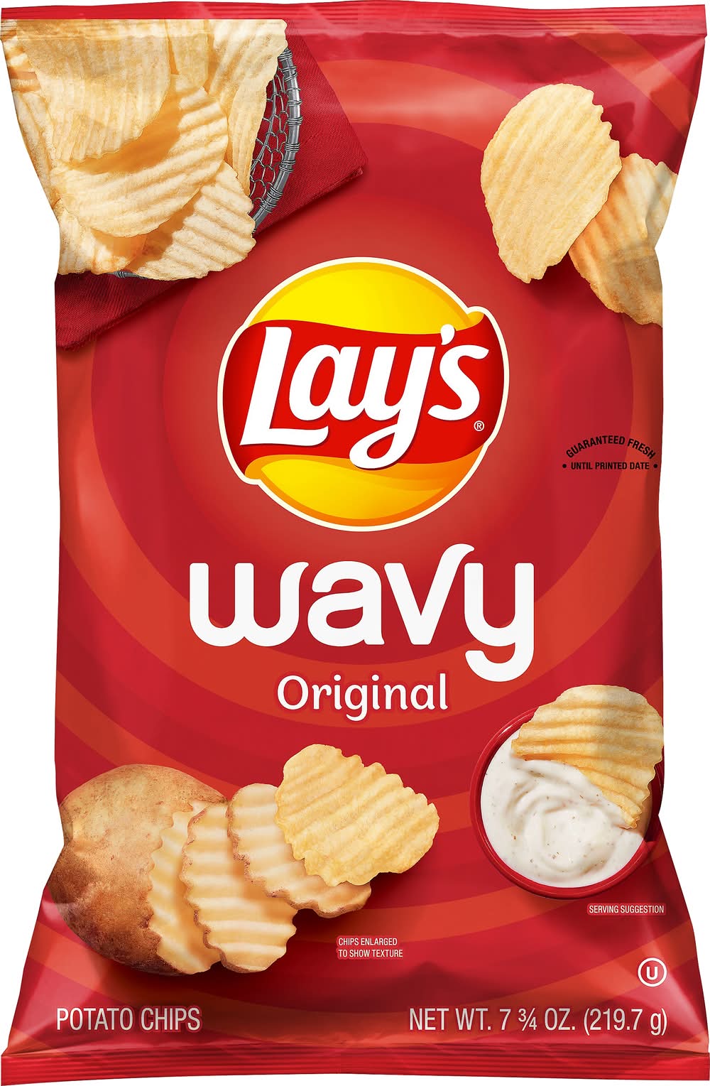 Lay's Gluten Free Wavy Potato Chips, Original (7.75 oz)