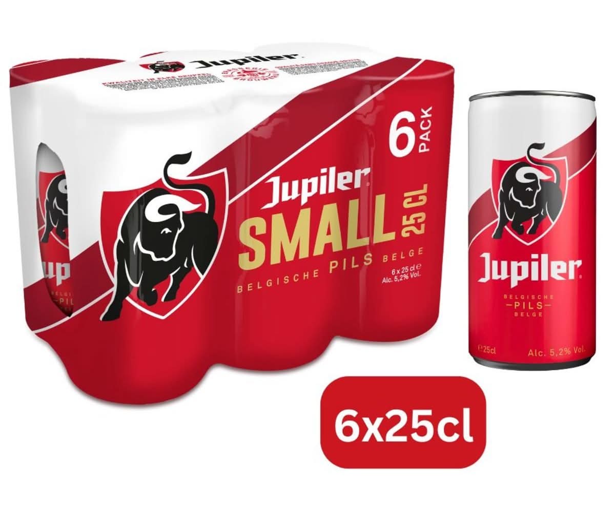Jupiler Bière Blonde Pils 5.2% Alc 6 x 25 cl Canettes