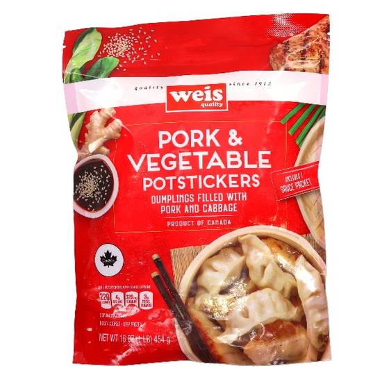 Weis Quality Asian Dumplings Pork & Vegetable Potstickers