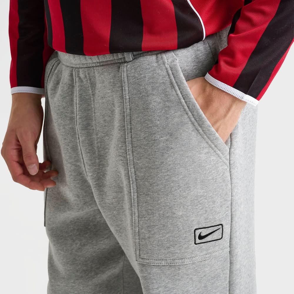 nike foundation cuffed fleece joggers grey