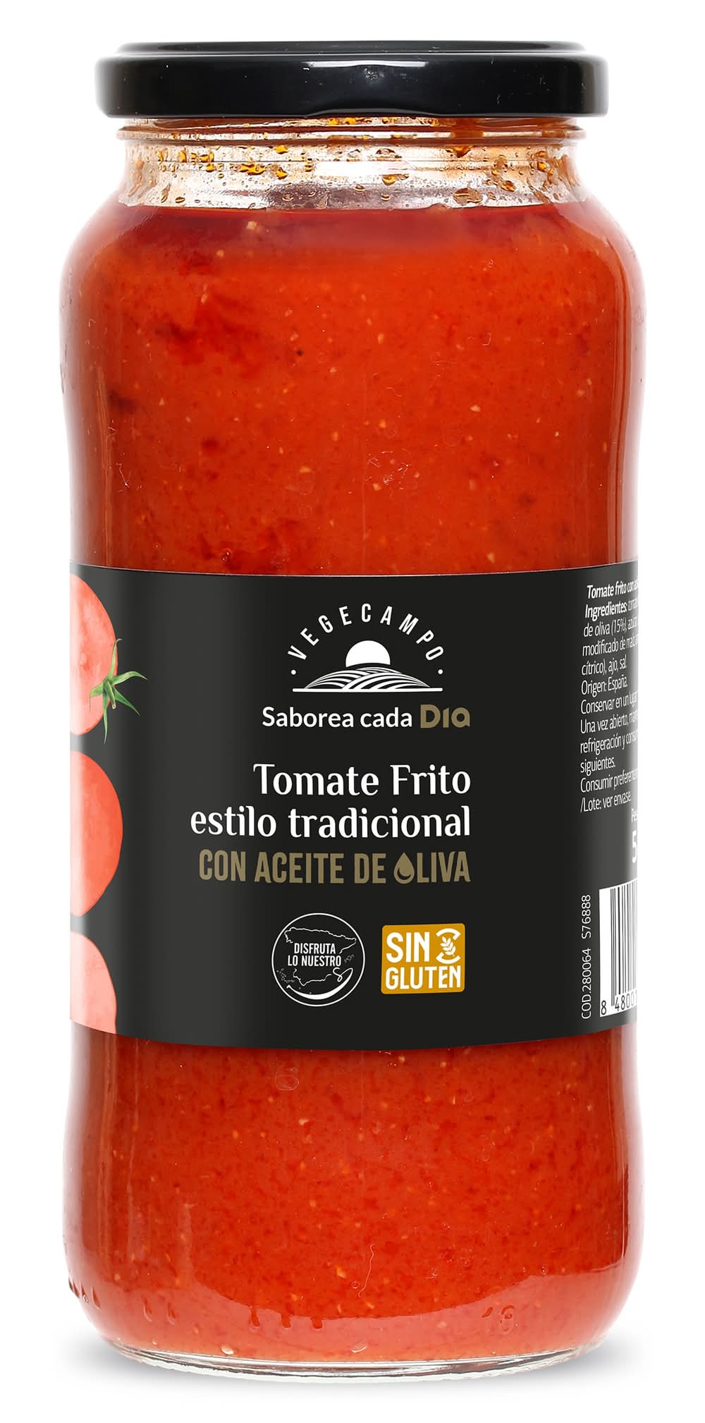 Tomate Frito Receta Tradicional Vegecampo De Dia Frasco 550 G