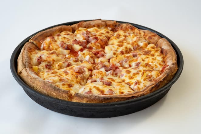 Deep Dish Hawaiian Style Pizza - Personal