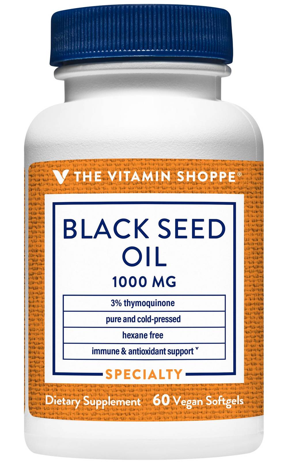 Black Seed Oil  Pure & Cold-Pressed  Immune Support With 3% Thymoquinone  1,000 Mg (60 Vegan Softgels)