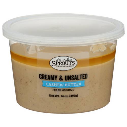Sprouts Creamy & Unsalted Cashew Butter