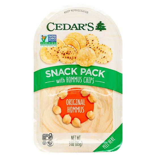 Cedar's Original Hommus With Chips Snack pack