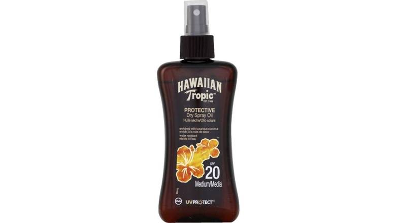 Hawaiian Tropic Huile seche protectrice SPF 20 Le spray de 200ml