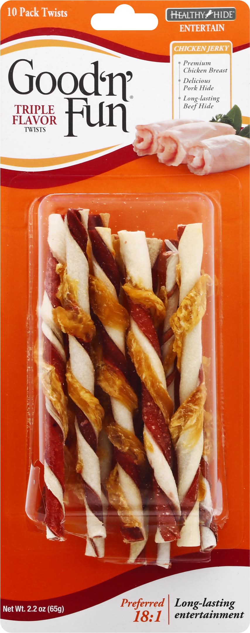 Good 'n' Fun Gourmet Twists Triple Flavor Dog Treats (2.2 oz)