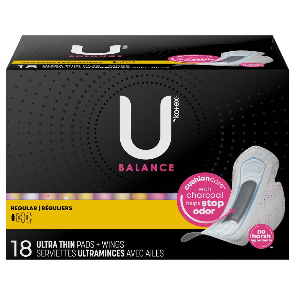 U by Kotex Balance Regular Uitra Thin Pads Wings