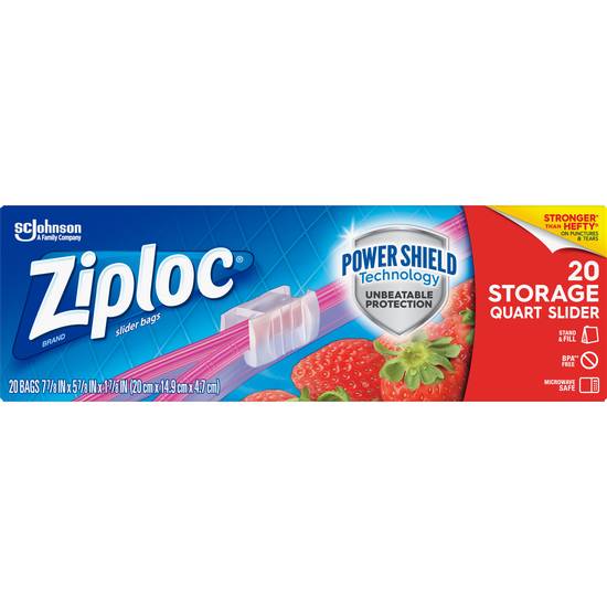 Ziploc Slider Storage Bags Quart (20 ct)