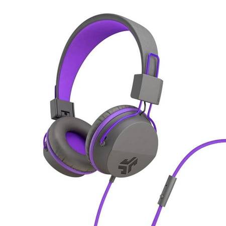 JLab Jbuddies Studio Wired Headphones, Purple-Gray