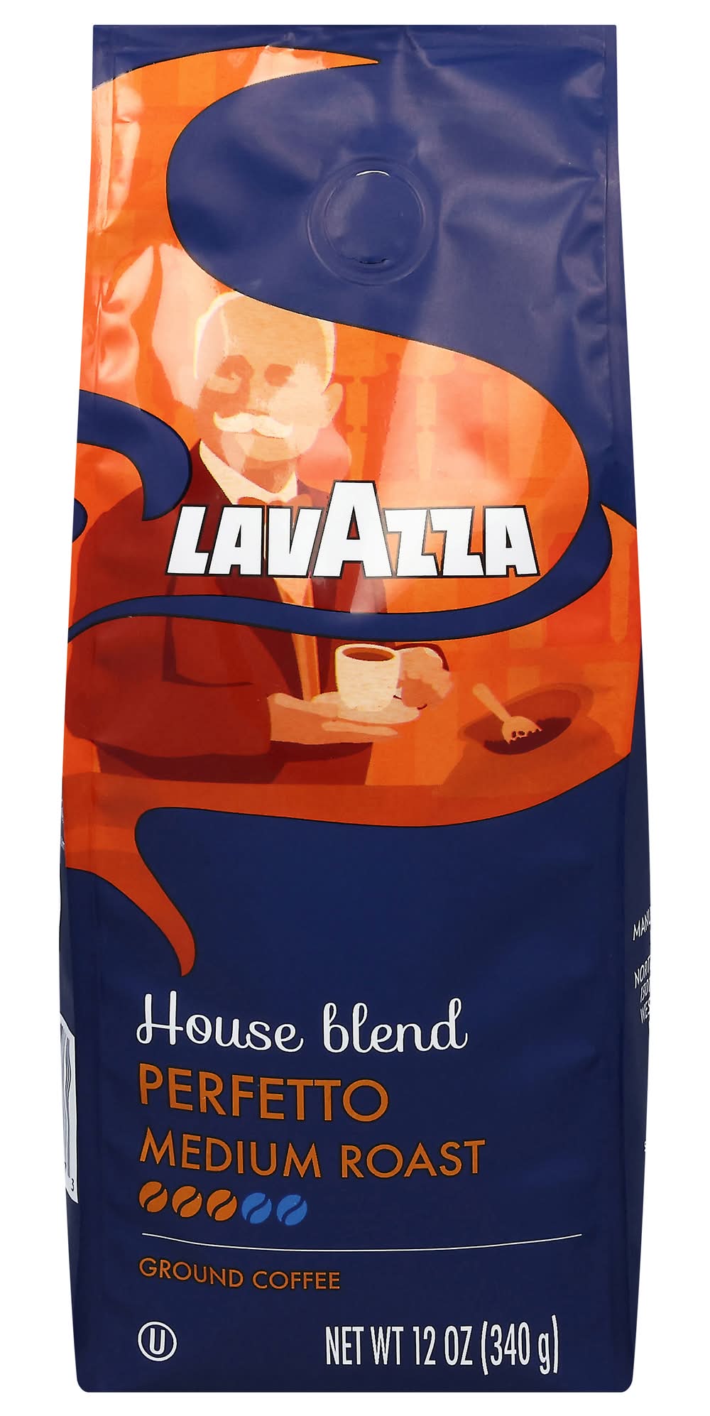 Lavazza House Blend Perfetto Medium Roast 100% Arabica Ground Coffee (12 oz)