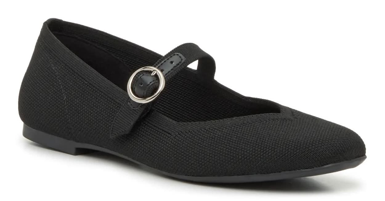 Kelly & Katie Tajah Mary Jane Flat (Black Medium - 8.5)