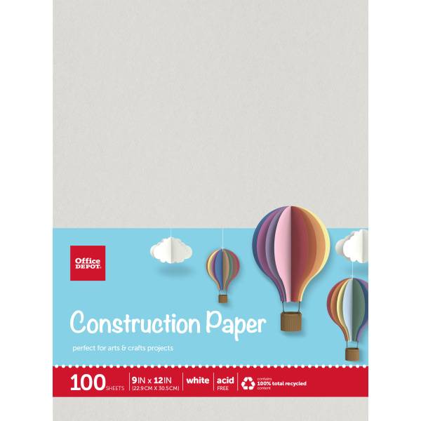 Office Depot Construction Stone White Paper