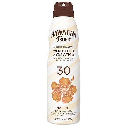 Hawaiian Tropic Silk Hydration Weightless Sunscreen Spray, SPF 30 - 6.0 oz
