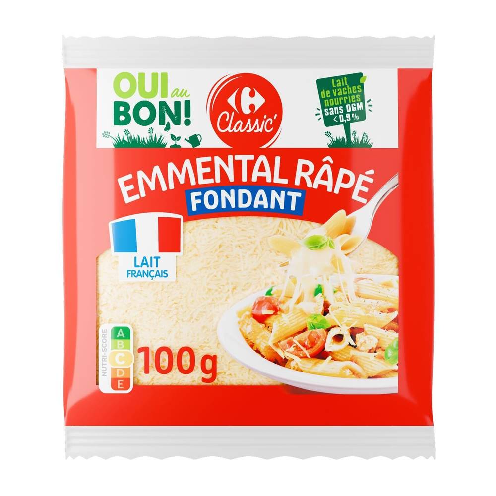 Carrefour Classic' - Fromage râpé emmental sans ogm (100g)