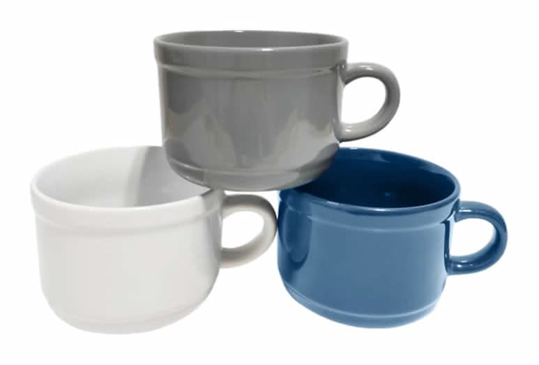 Royal Norfolk Ceramic Soup Mugs With Handles 22 oz, Assorted