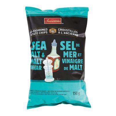 Irresistibles Sea Salt and Malt Vinegar Old Fashioned Chips (150 g)