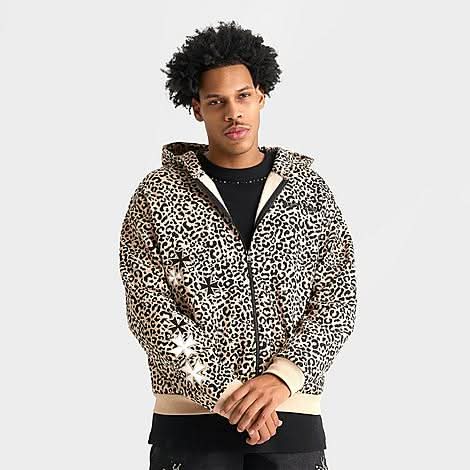 Men'S Supply & Demand Slater All-Over Print Full-Zip Hoodie (Large)