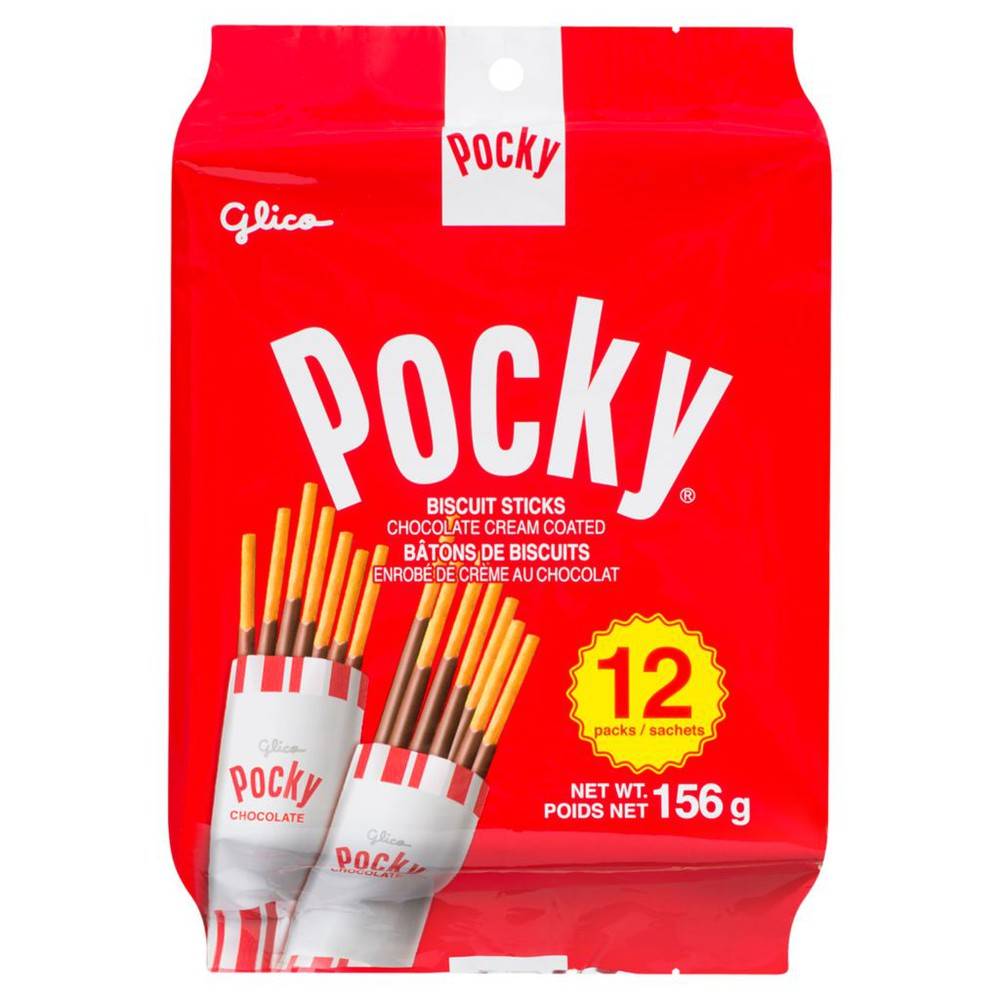 Glico Pocky Chocolate Cream Coated Biscuit Sticks (156 g)