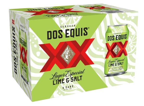 Dos Equis Lime & Salt Lager Especial Beer (6 pack, 12 fl oz)