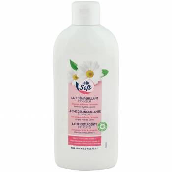 Leche desmaquillante Carrefour Soft 400 ml.