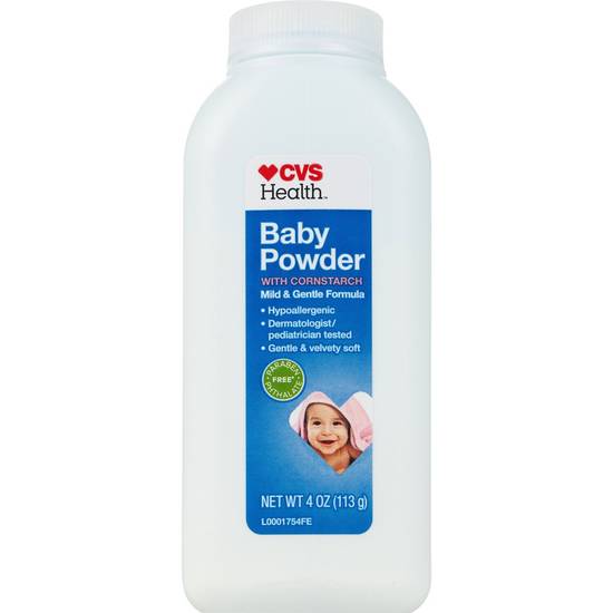 CVS Health Cornstarch Baby Powder Mild & Gentle, 4 OZ