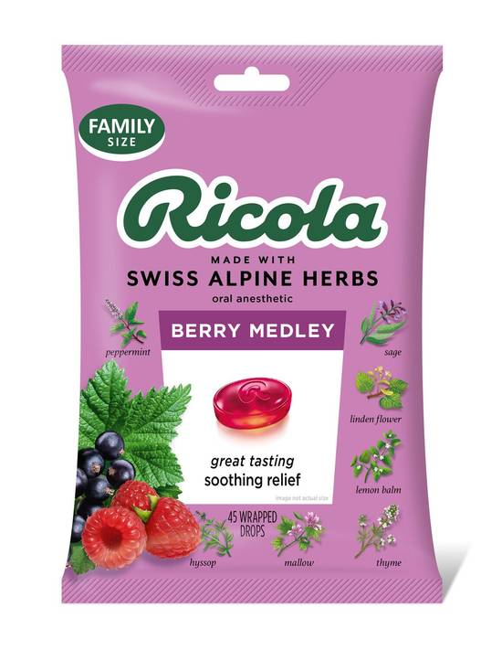 Ricola Berry Medley Throat Drops, 45 CT