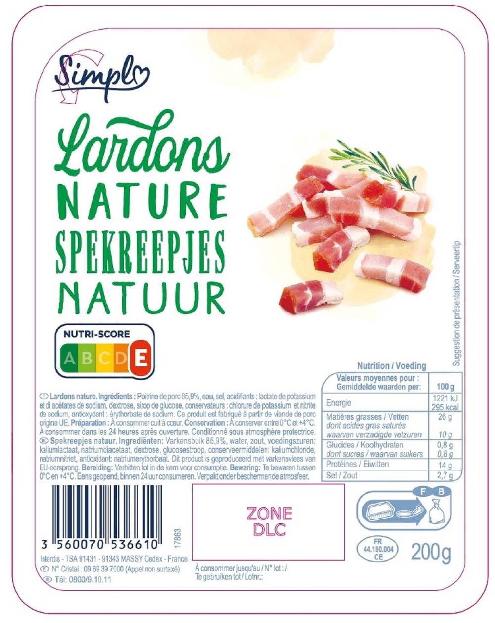 Simpl - Lardons nature