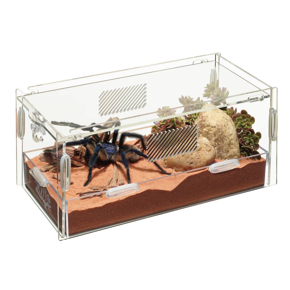 Zilla Micro Habitat Terrariums With Locking Latch Terrestrial, Small 8" x 4" x 4"