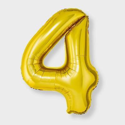 Spritz Number 4 Foil Balloon, 34in