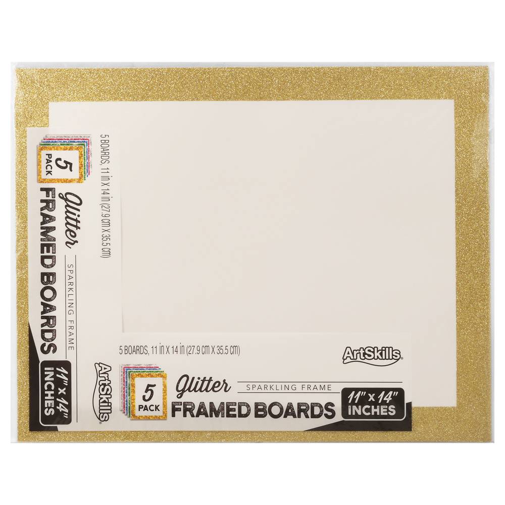 Artskills 11" X 14" Glitter Frame Boards (5 ct)