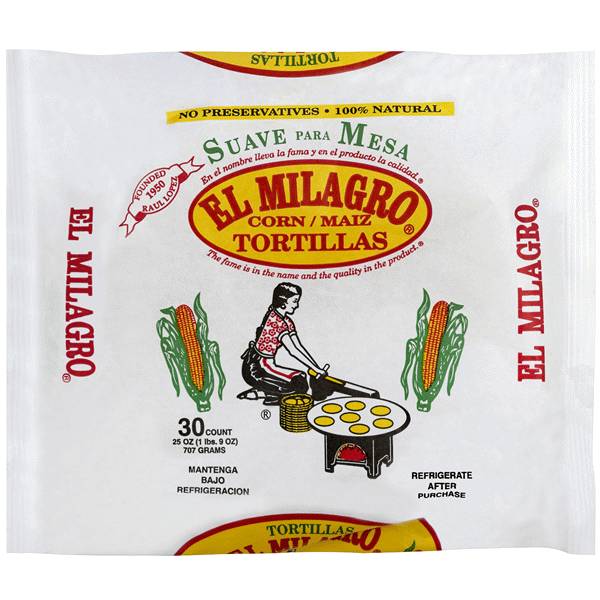 El Milagro Corn Tortillas 30 Ct.