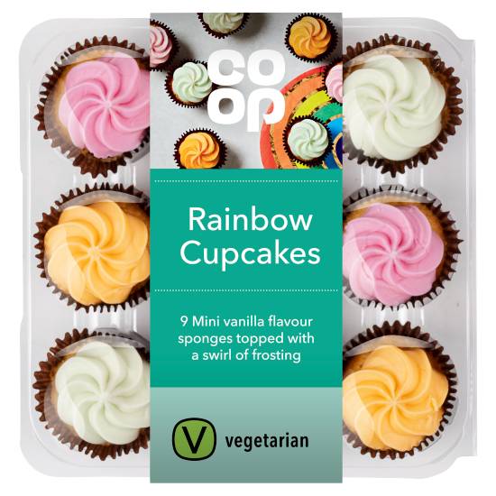 Co-Op 9 Rainbow Cupcakes