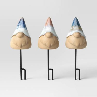 Traditional 3pk Ceramic Gnome Pot Stake - Threshold™