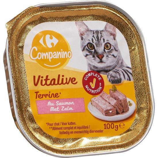 Carrefour Companino - Pâtée pour chat adulte (saumon)