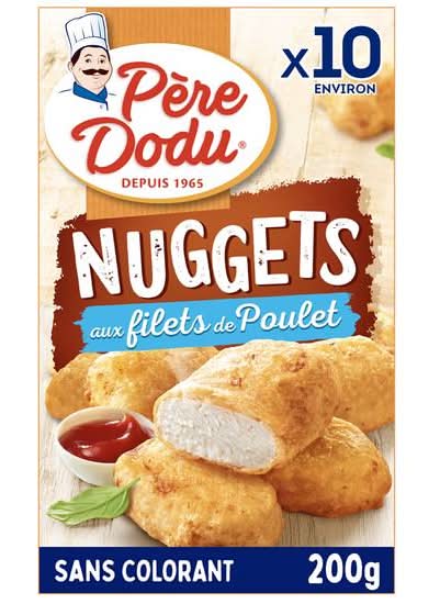 Père Dodu - Nuggets sans colorant, filets de poulet (200g)