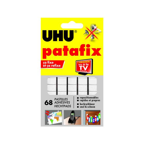Uhu - Patafix pastilles adhésives blanc (68 pièces)