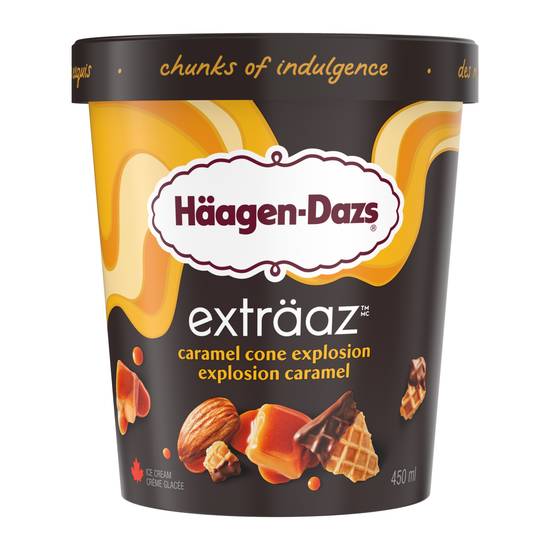 Haagen-Dazs  Extraaz Explosion Caramel 450ml /  Haagen-Dazs Extraaz Caramel Cone Explosion 450ml