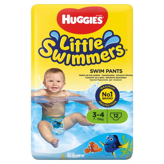 Huggies Little Swimmers Swim Pants Size 3-4 7kg-15kg, 15lb-34lb 12 Pants