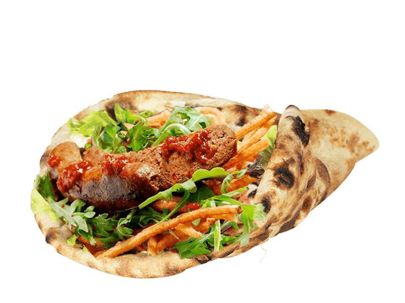 Sandwich cheese naan merguez