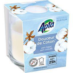 Apta - Bougie Douceur de coton anti tabac anti-odeurs