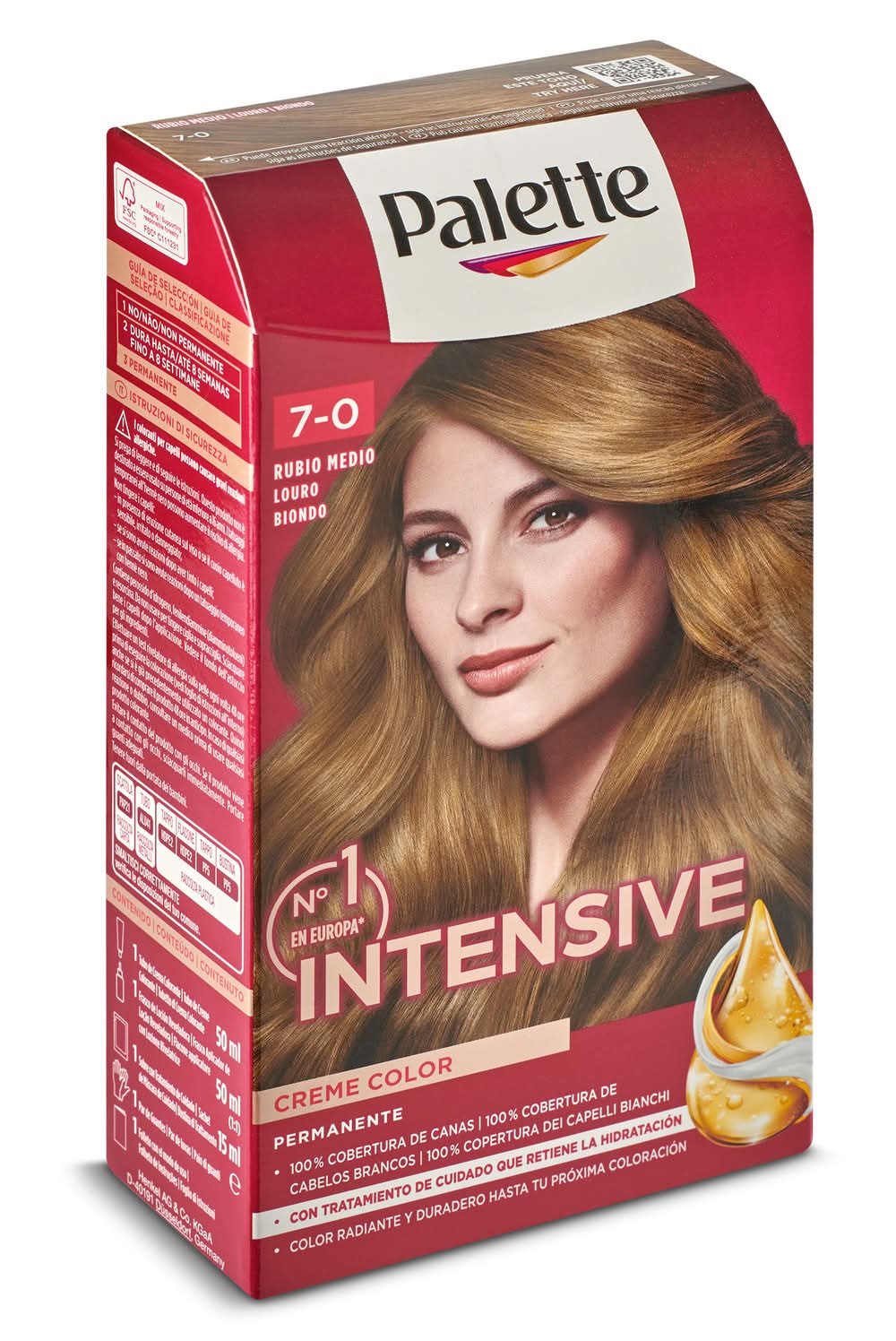 Tinte Rubio Medio Nº7 Palette Caja 1 Unidad