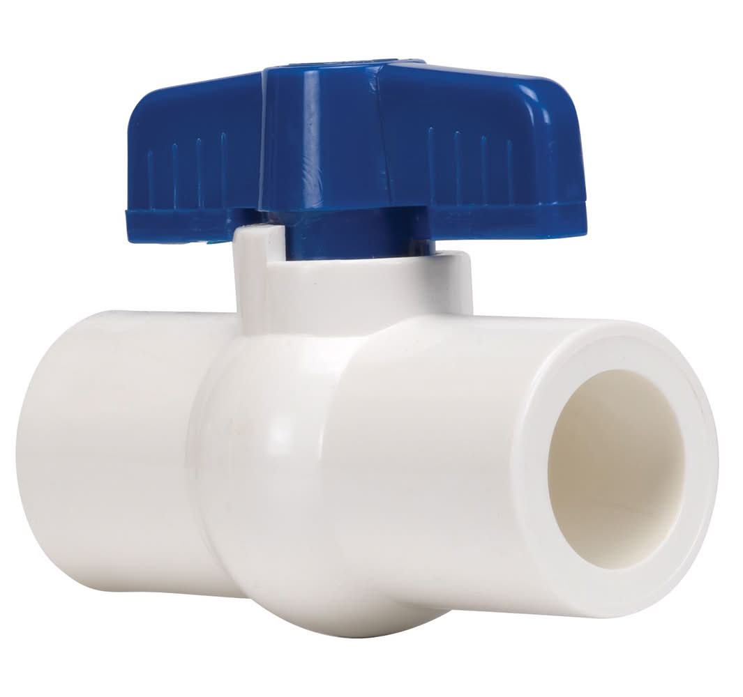 Homewerks 1 In. Pvc Slip Ball Valve Full Port Quarter-Turn Lever For Non-Potable Water