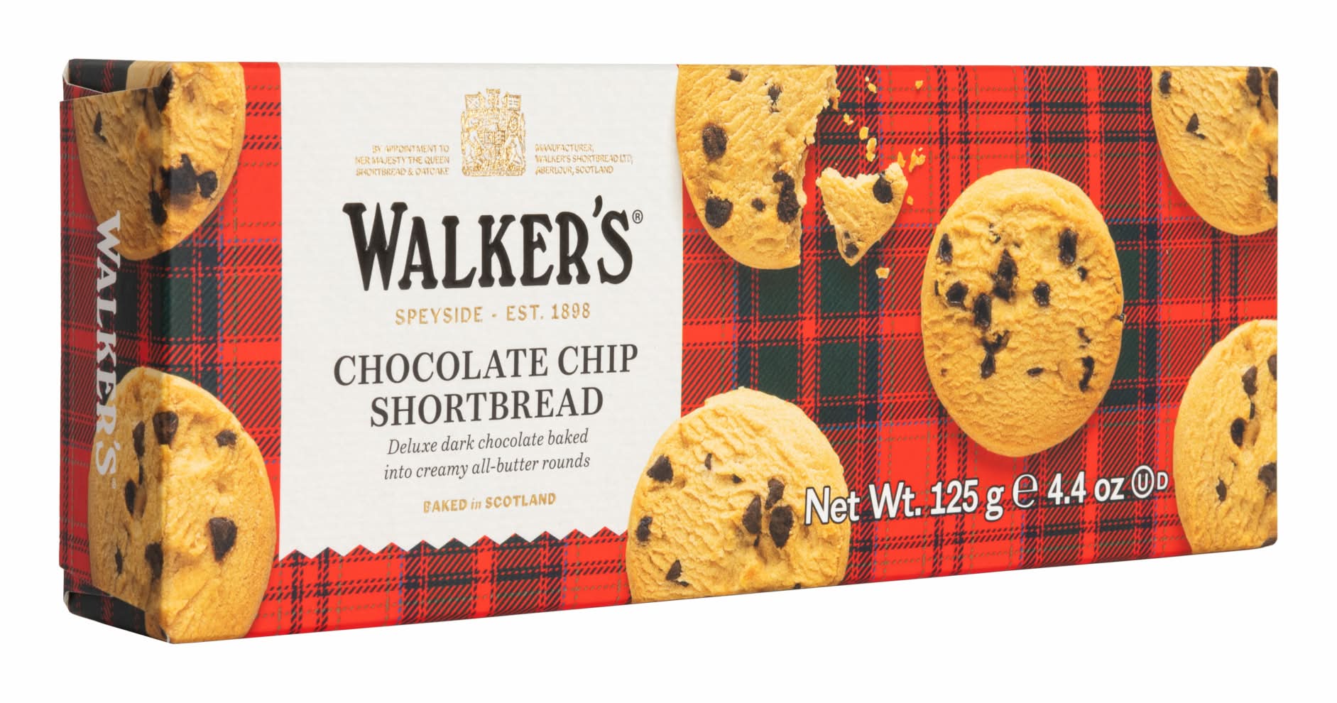 Walker's - Biscuits sablés pur beurre, pépites de chocolat (125g)