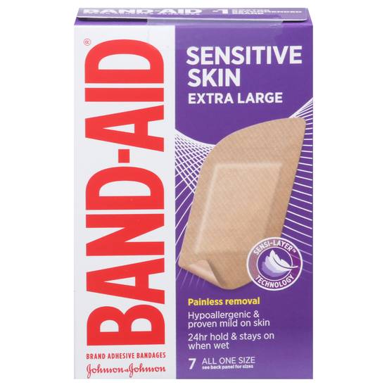 Band-Aid Sensitive Skin Extra Large Adhesive Bandages (7 ct)