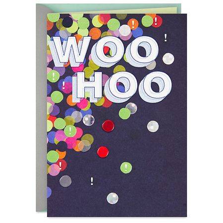 Hallmark Congratulations Card (Woo Hoo Crazy Excited for You!) E94 - 1.0 ea