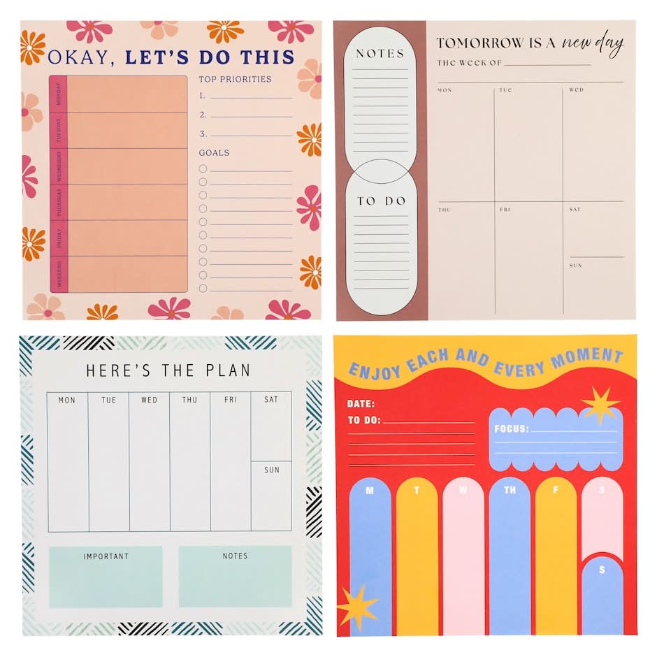 Jot Weekly Planner Desk Notepads, 7x7 in., 1 ct.